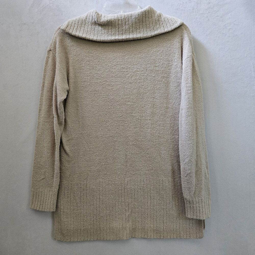 Barefoot Dreams Sweater XS CozyChic Lite High Rib Half Zip Tunic Biscotti‎ Cozy - Picture 7 of 13
